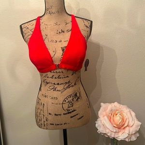 Red adjustable bikini top size Large